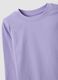 Violettes M&auml;dchen-T-Shirt aus reiner Bio-Baumwolle mit Rundhalsausschnitt_2
