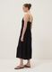 Long black dress in pure viscose_0