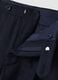 Navy blue pinstripe wool-blend regular-fit trousers_1