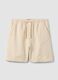 Beige pure cotton Bermuda shorts_4