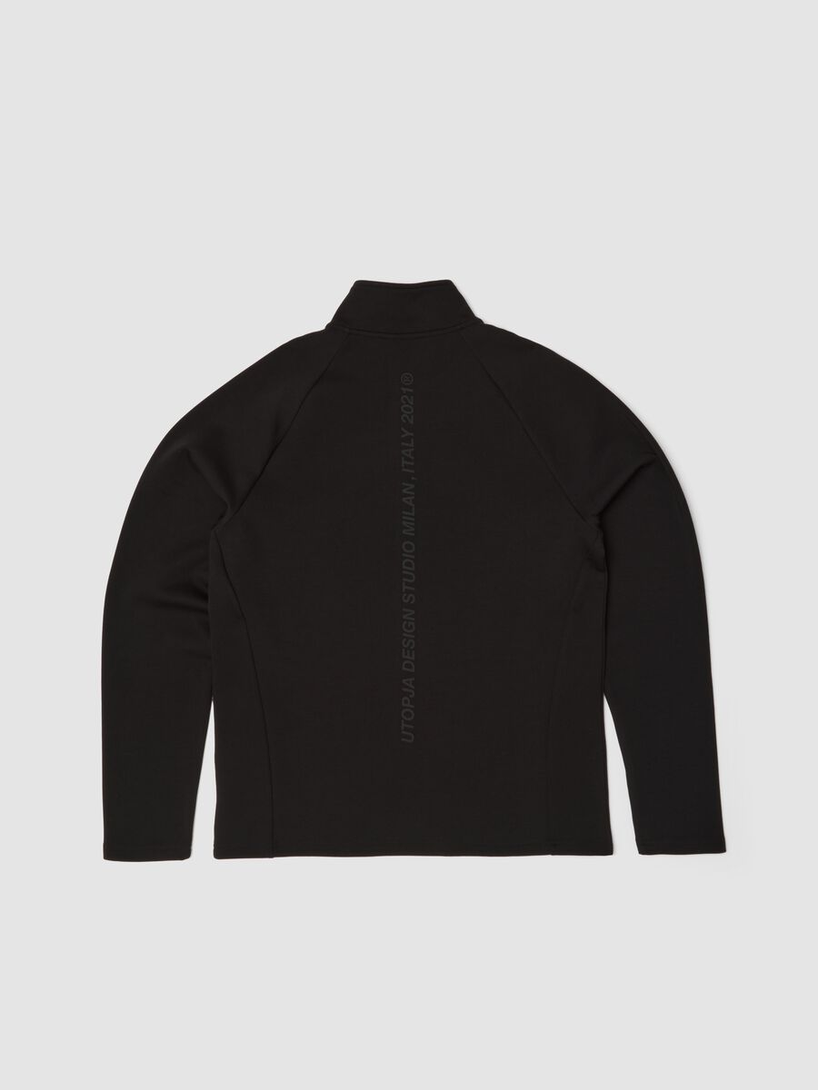 Technical Half-Zip Sweater &ndash; Fitted Black_1