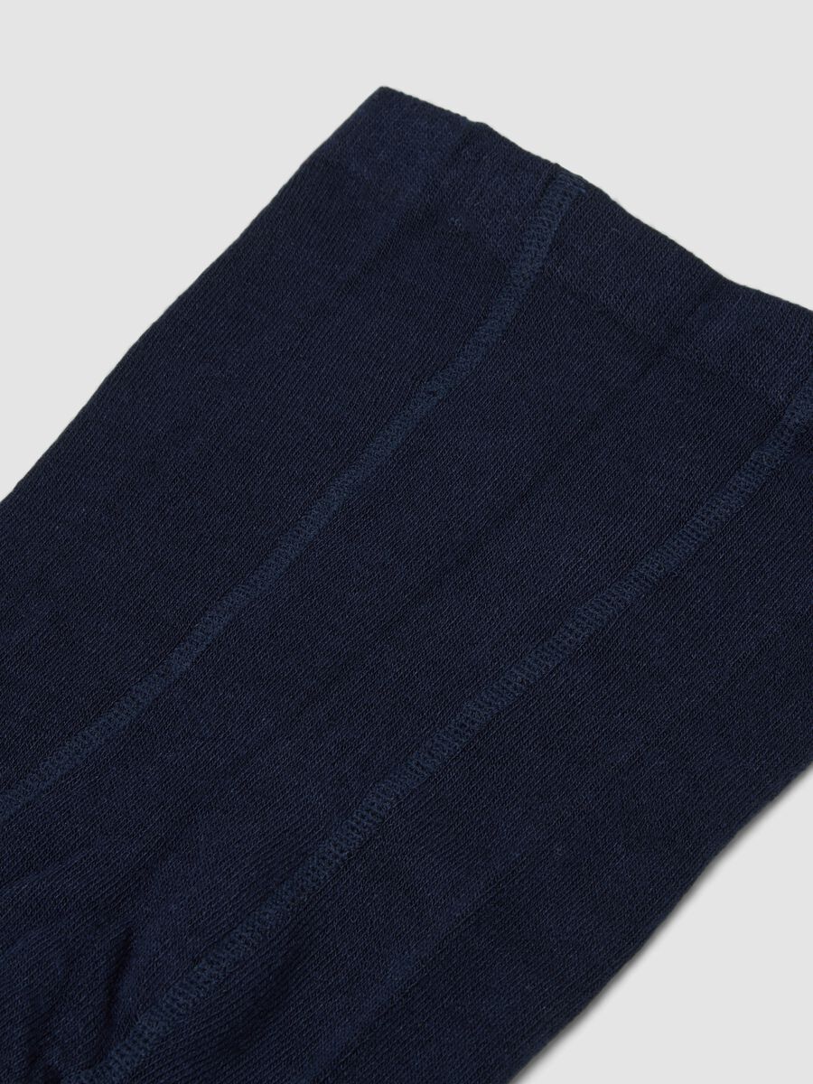 Collant blu in tessuto elasticizzato_2