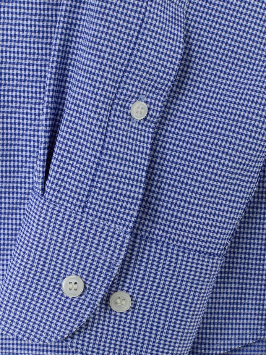 Camicia traspirante blu slim fit in tessuto elasticizzato 4 Way_1