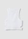 White stretch cotton cropped tank top_1