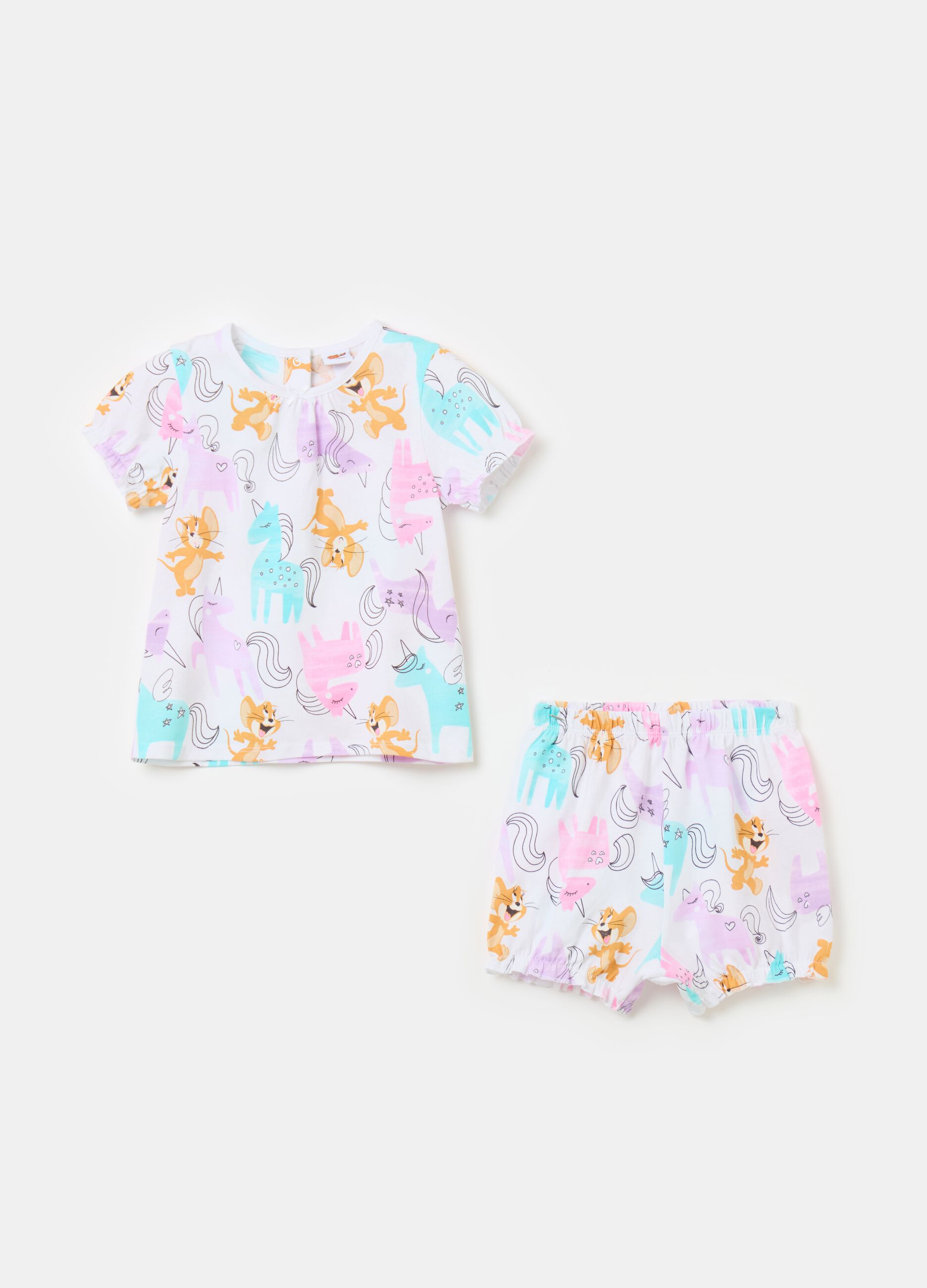 Organic cotton pyjamas with Tom & Jerry print