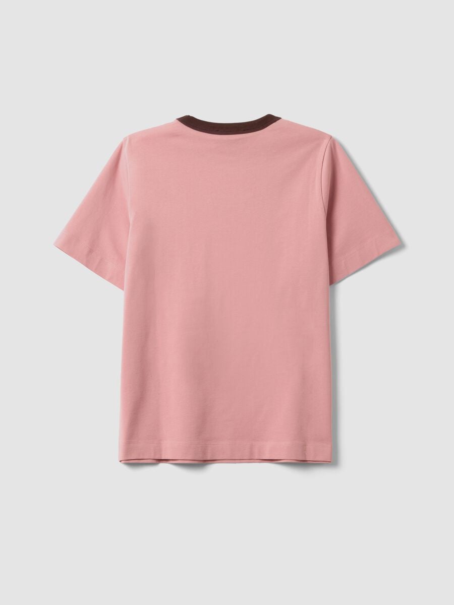 Pink pure cotton T-shirt with Paris print_6