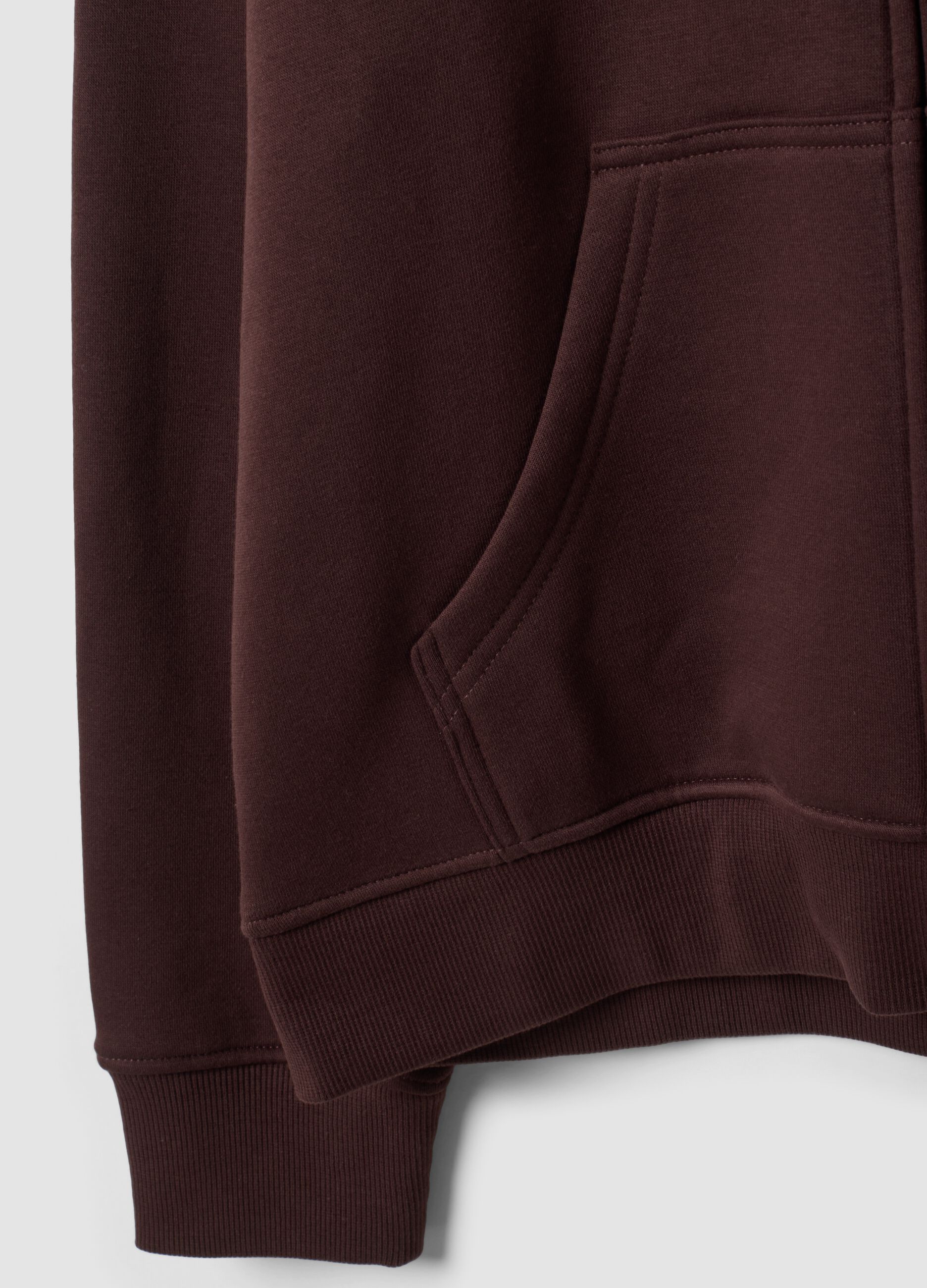 Brown cotton-blend hoodie in a regular fit