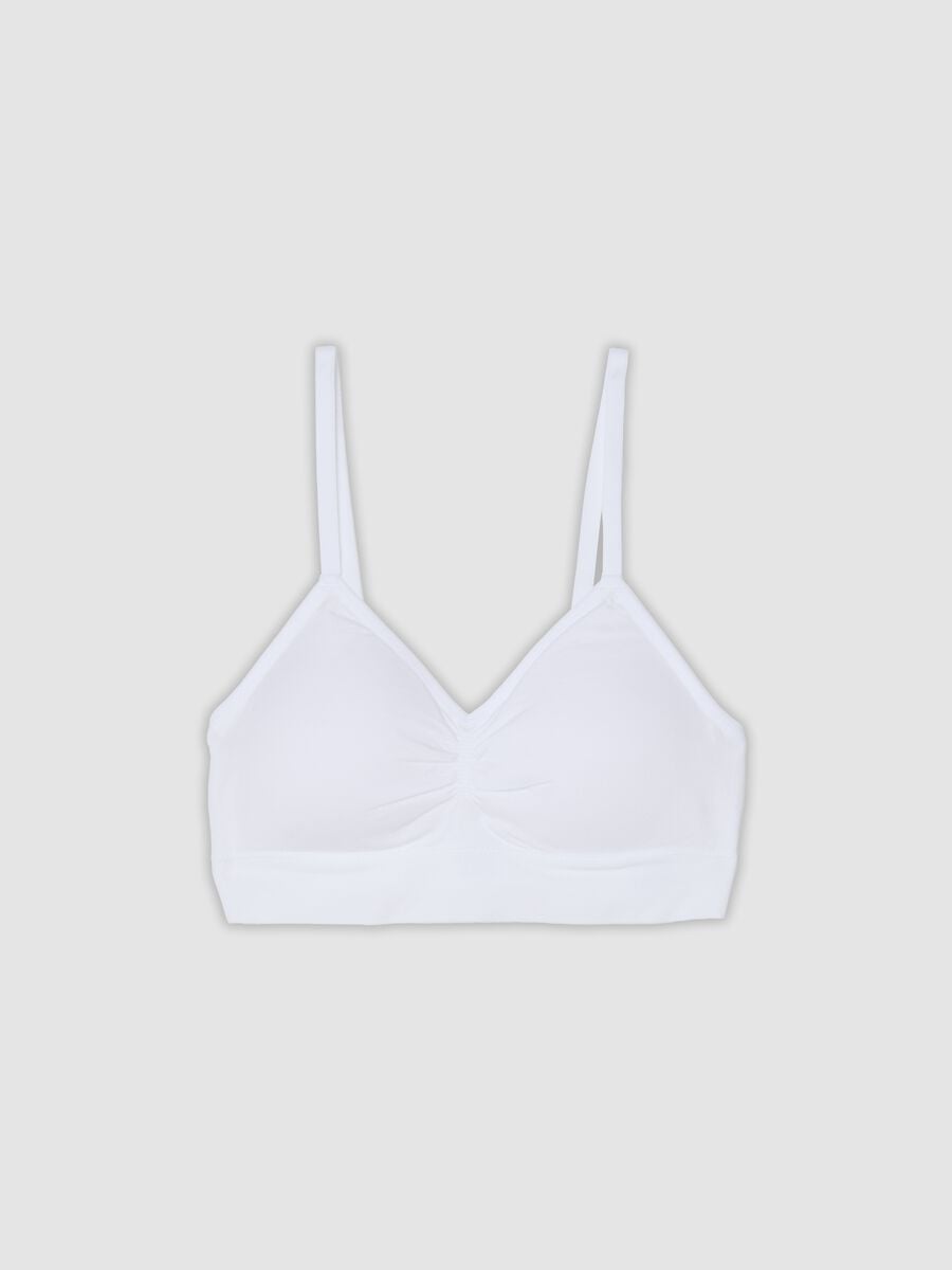 Reggiseno bralette bianco in tessuto elasticizzato_0