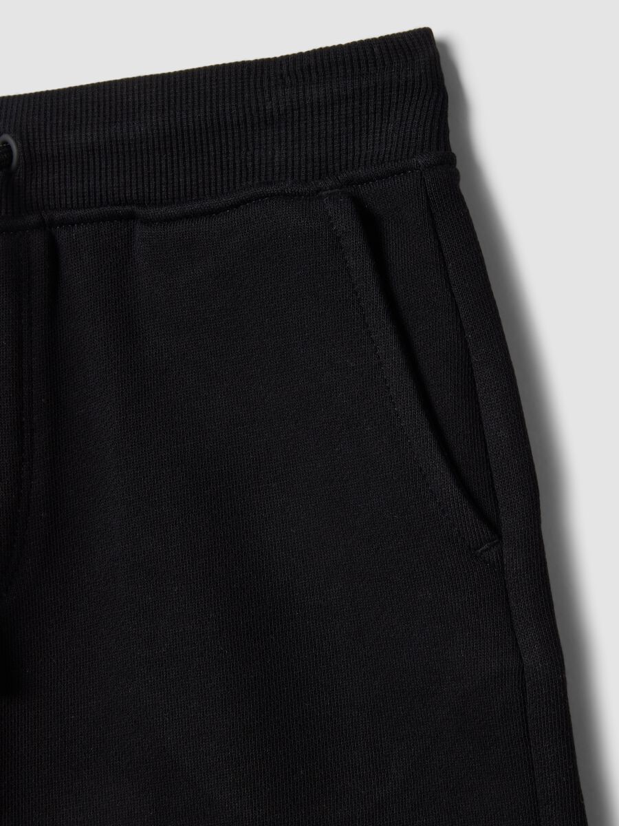 Boys&rsquo; black pure cotton slim-fit shorts_3