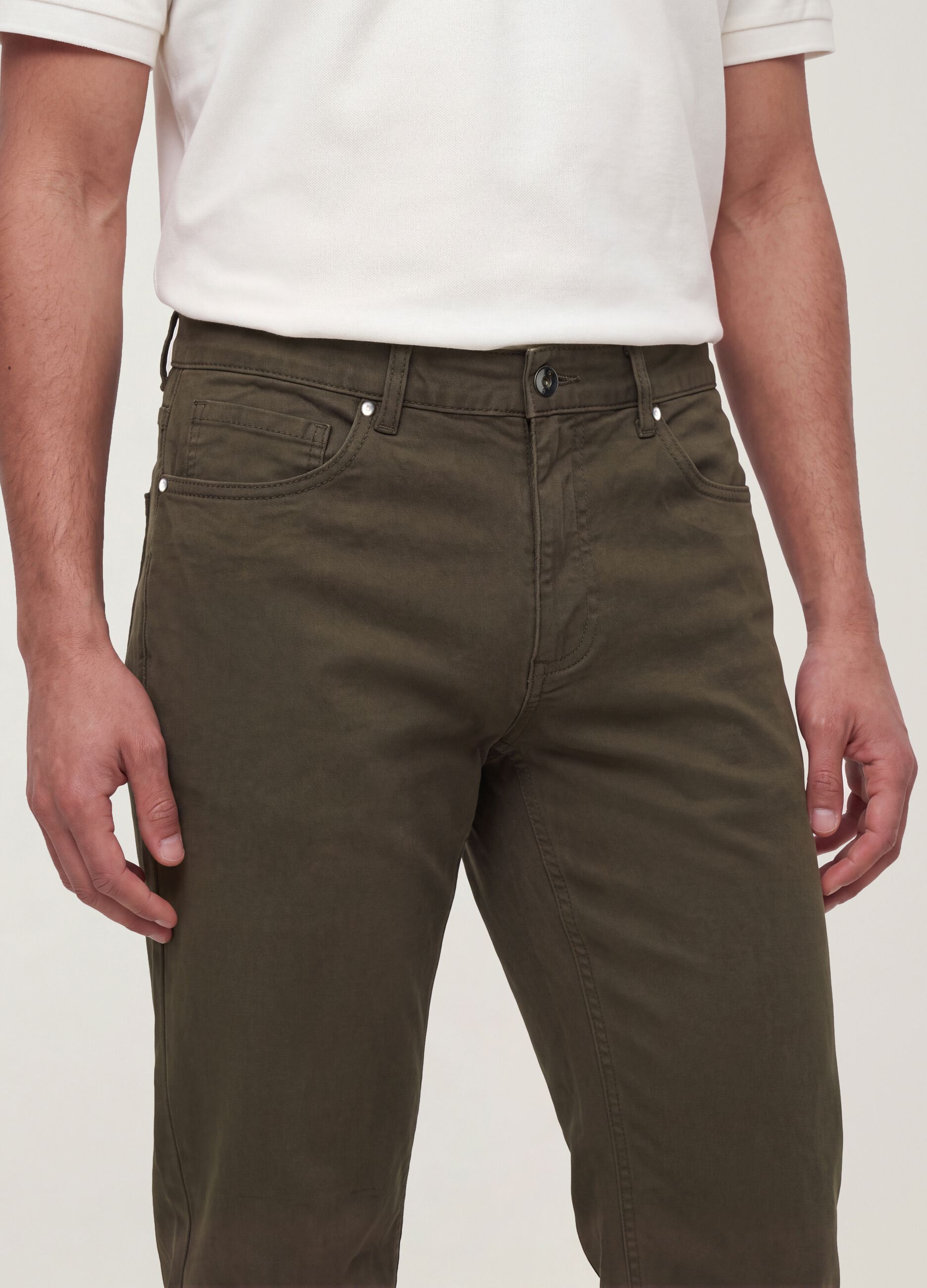 &Pi;&rho;ά&sigma;&iota;&nu;&omicron; &pi;&alpha;&nu;&tau;&epsilon;&lambda;ό&nu;&iota; slim fit &alpha;&pi;ό &epsilon;&lambda;&alpha;&sigma;&tau;&iota;&kappa;ό &beta;&alpha;&mu;&beta;&alpha;&kappa;&epsilon;&rho;ό twill
