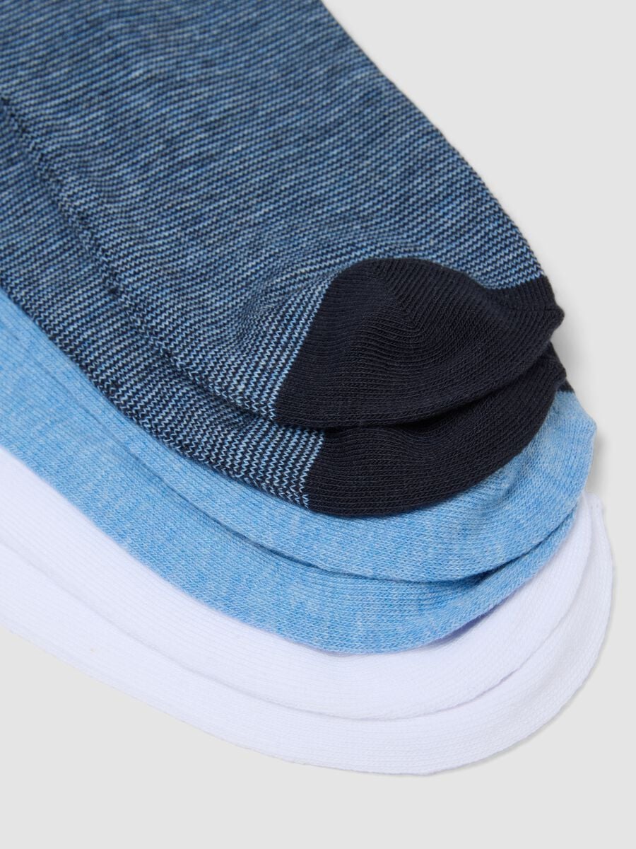 5er-Pack blaue Sportsocken bis zum Kn&ouml;chel aus Bio-Baumwolle_2