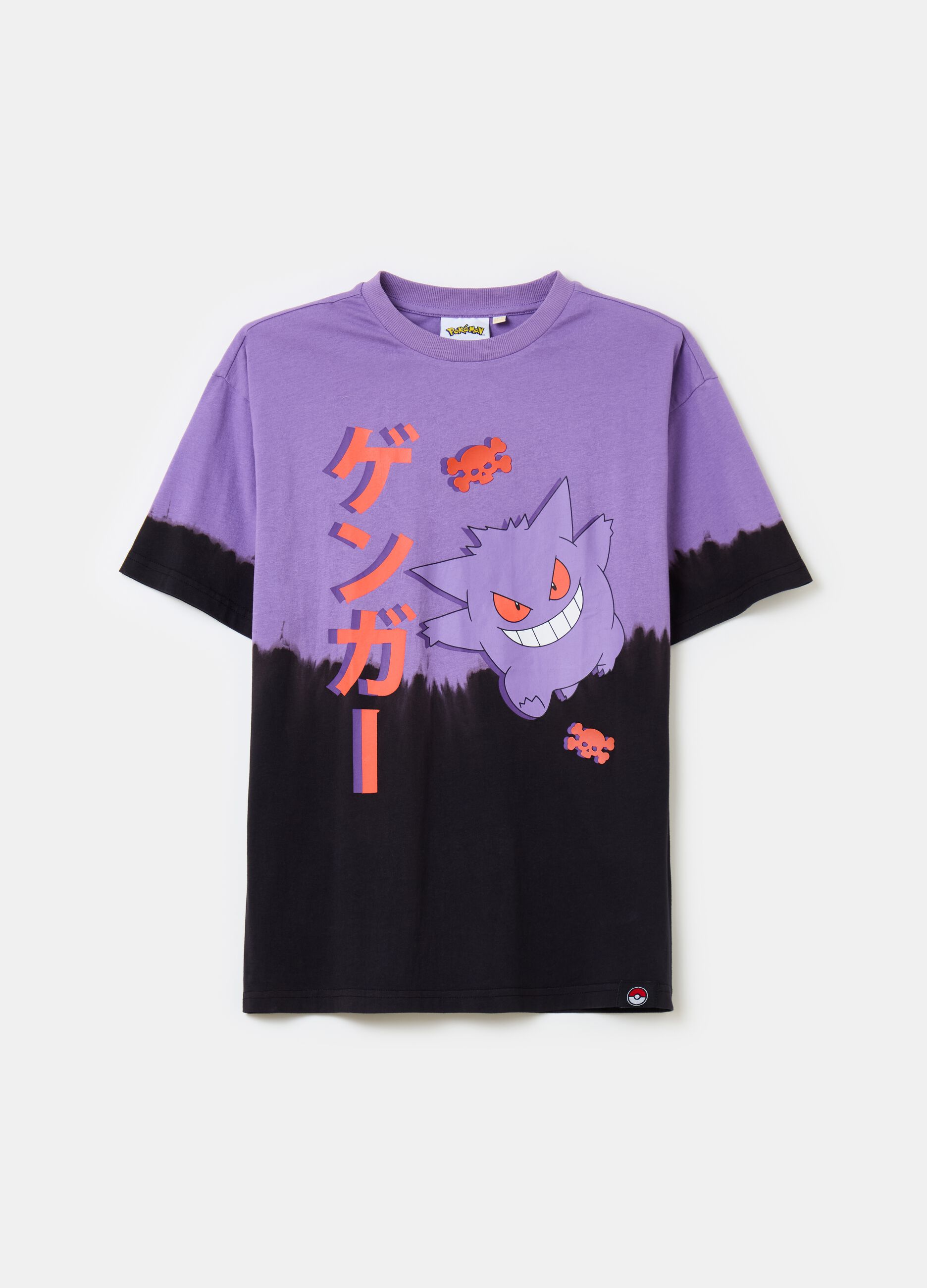 Cotton T-shirt with Pokémon Gengar print