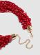 Red multi-layer necklace with adjustable clasp_2