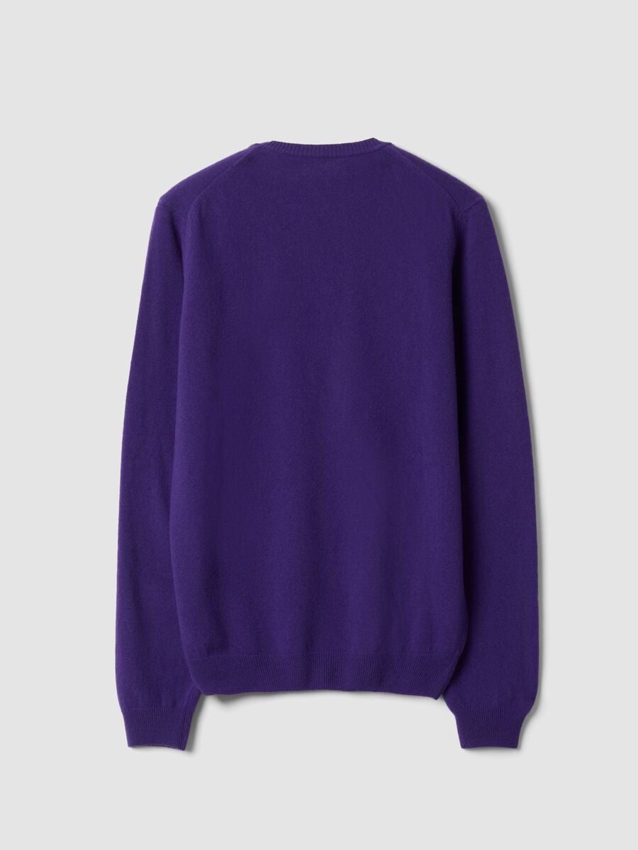 Purple pure wool crew-neck jumper, regular fit_6