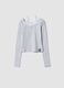 T-shirt grigia in cotone elasticizzato con spalline slim fit_0