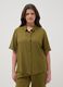 Camisa verde em mistura de viscose e linho, corte regular_2
