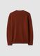 Maglia marrone girocollo in jersey knit regular fit_6