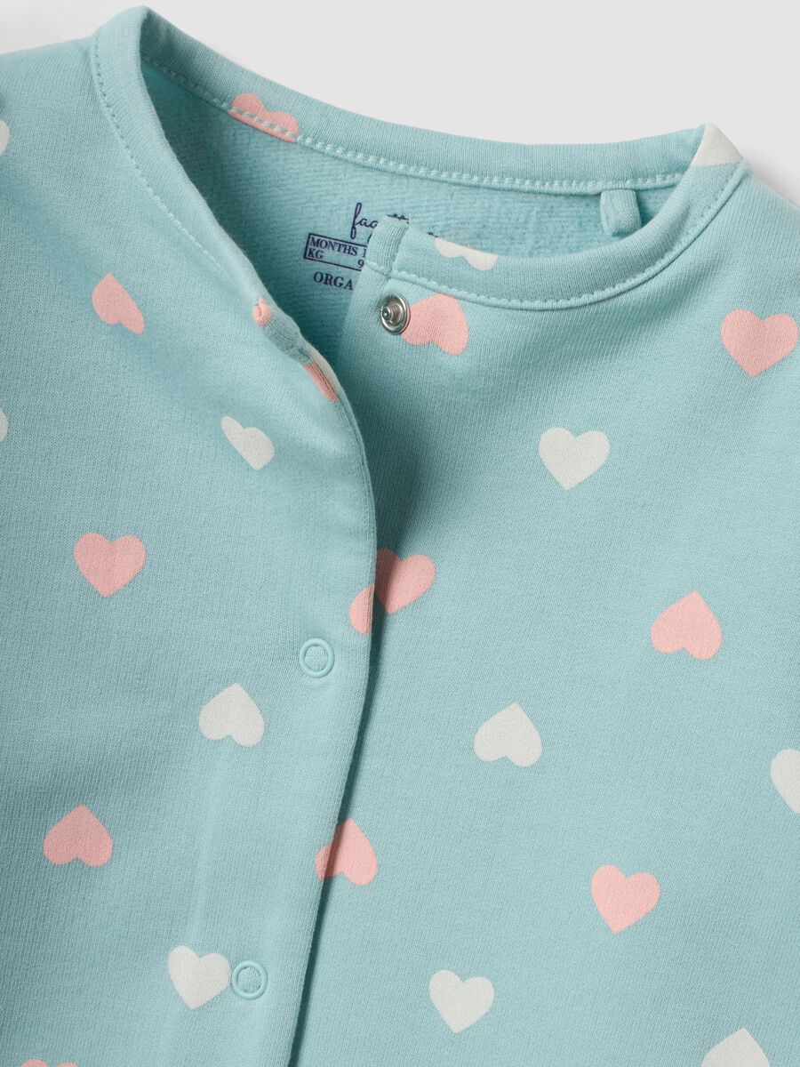 2-pack blue and white organic cotton sleepsuits for baby girl_3