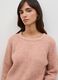Rosa Rippstrickpullover aus elastischer Wolle, Regular Fit_0