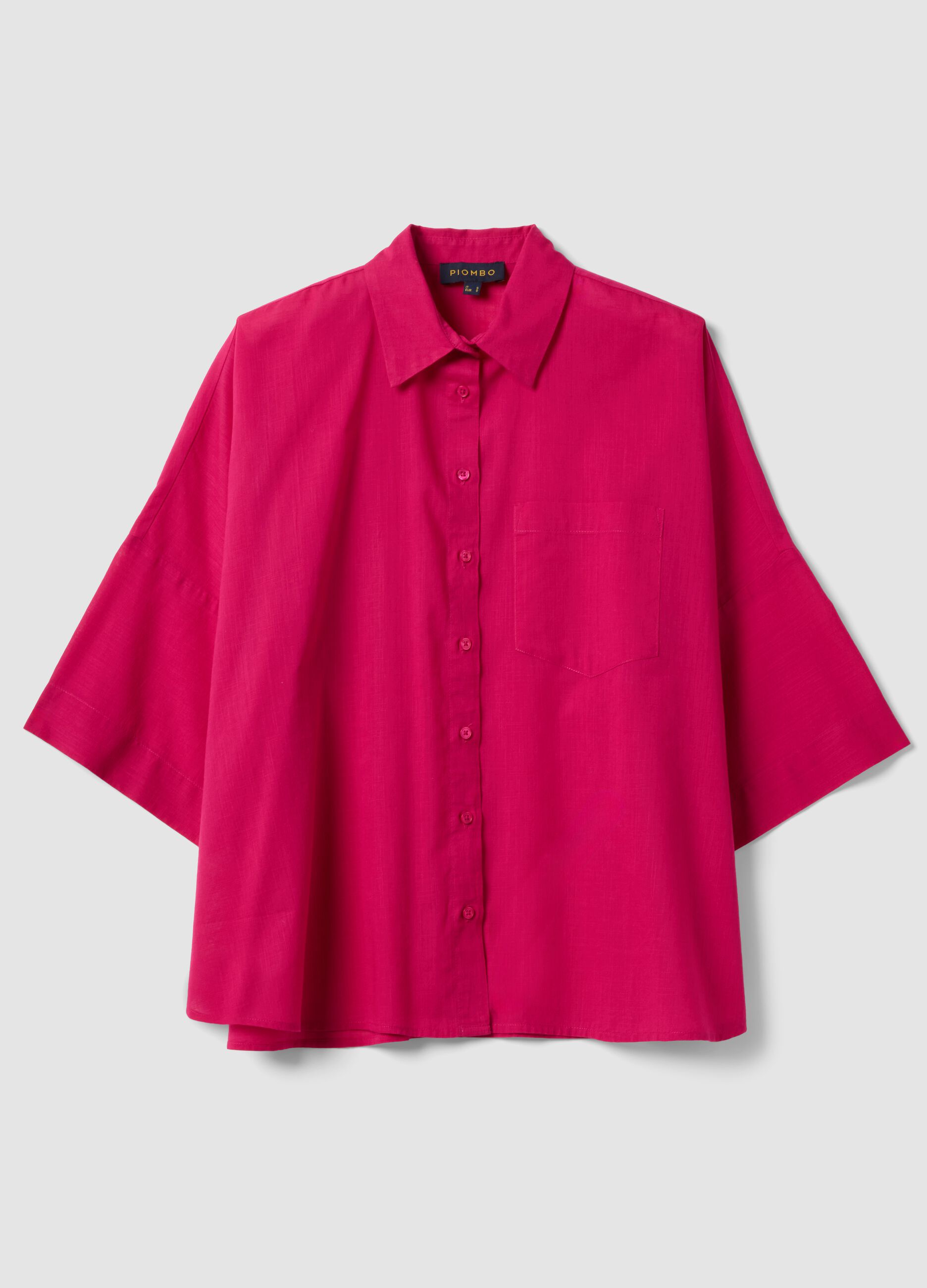 Pink pure cotton oversized shirt