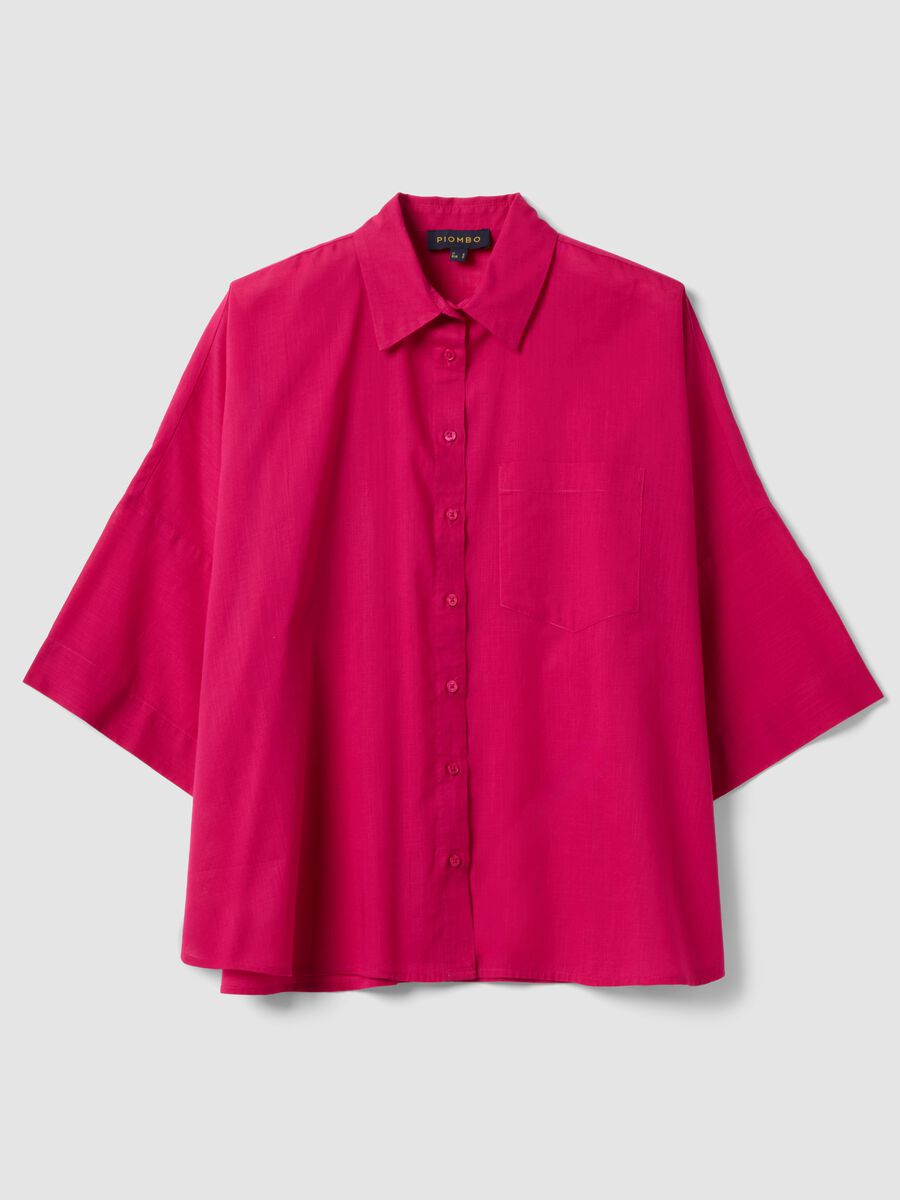 Pink pure cotton oversized shirt_4