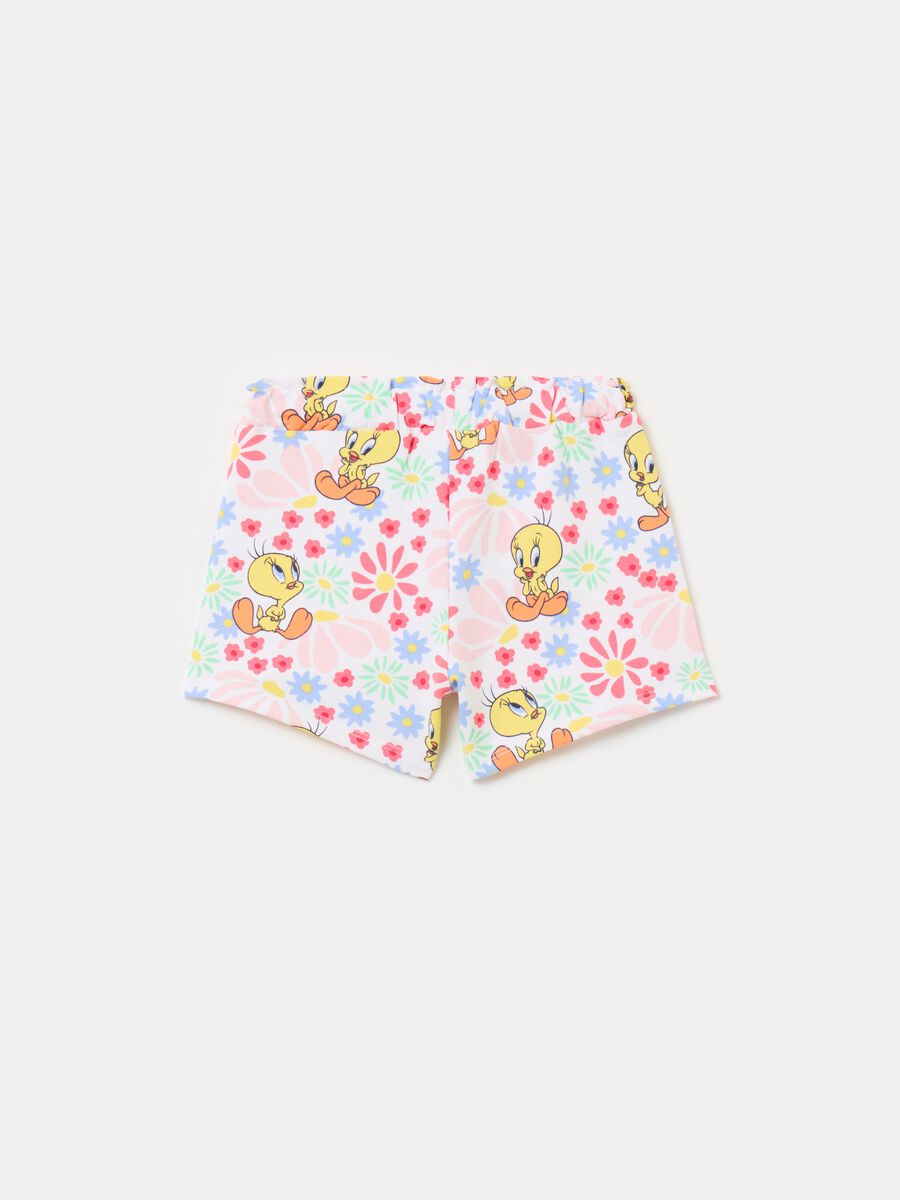 French terry shorts with Tweetie Pie print_1