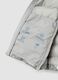 Grey ultralight hooded puffer jacket with zip for baby girl_2