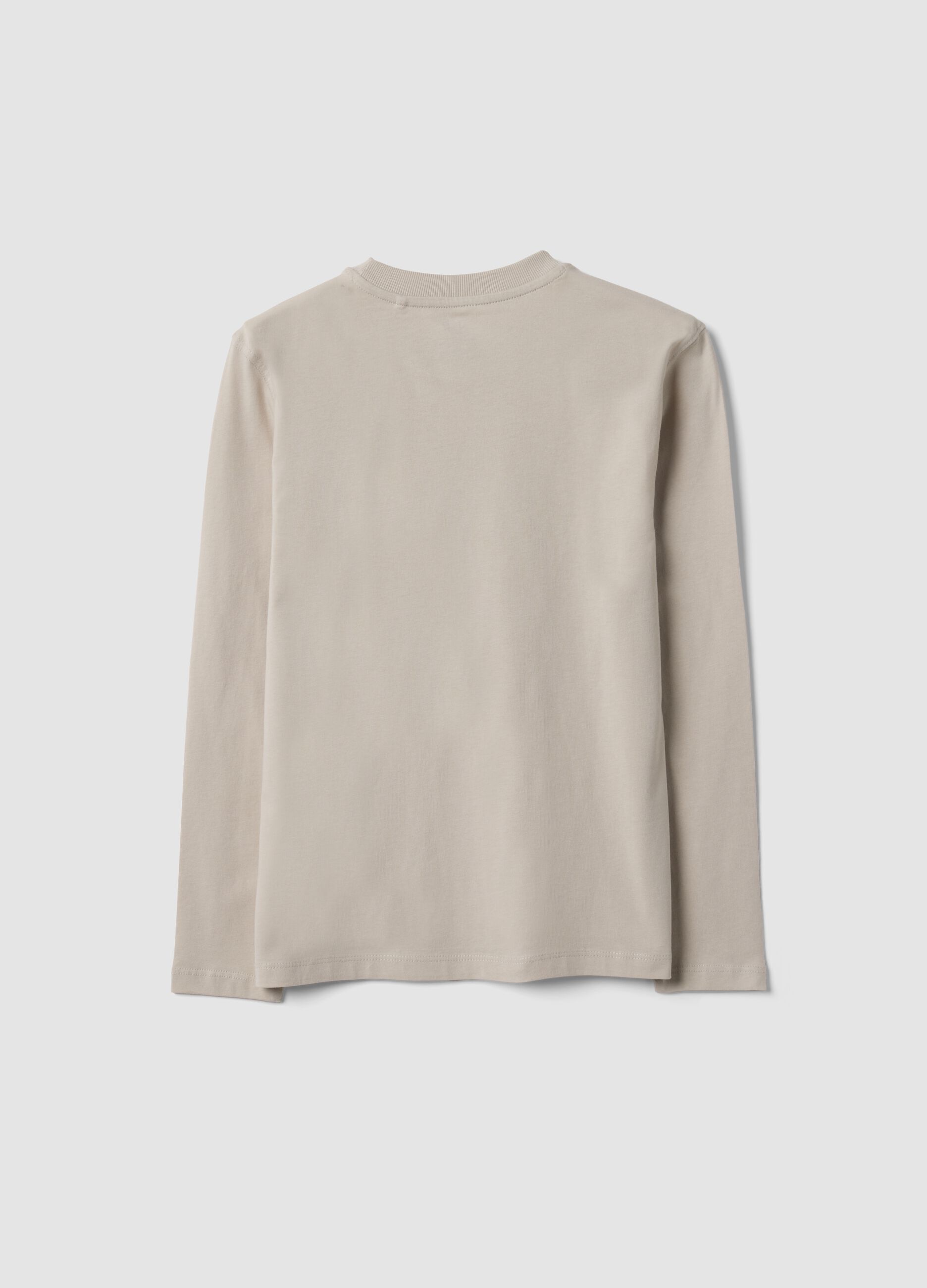 Grey pure organic cotton printed T-shirt for boys