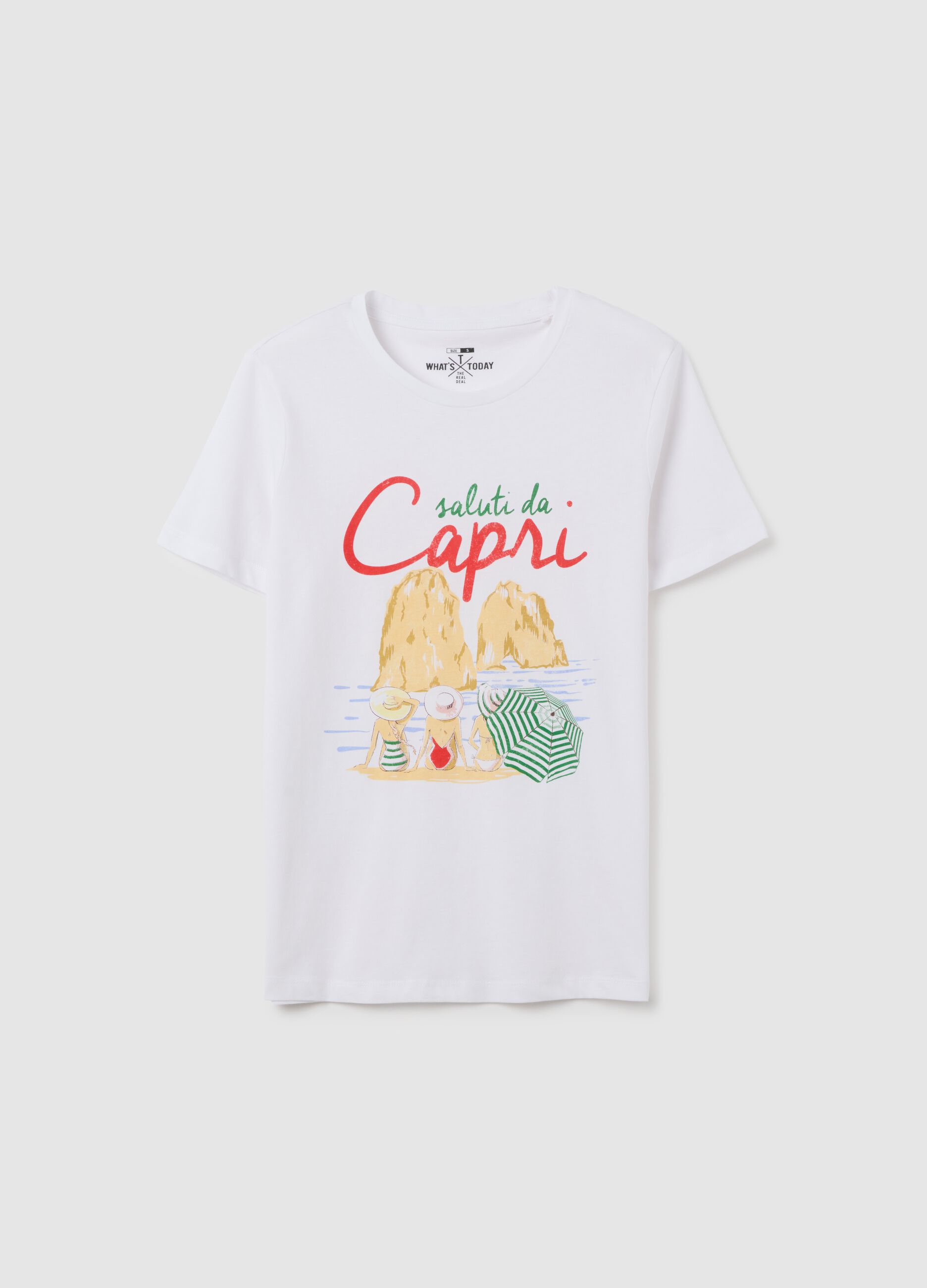White regular fit pure cotton T-shirt