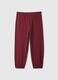 Fleece joggers with drawstring and elasticated edging_1