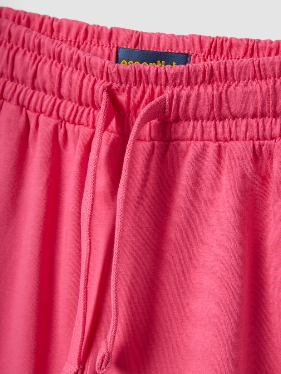 Girls&rsquo; pink pure cotton regular-fit shorts_2