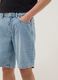 Blue denim Bermuda shorts in cotton blend, regular fit_3