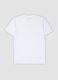 T-shirt branca em algod&atilde;o puro mercerizado com decote em V profundo_2