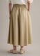 Falda larga beige de algod&oacute;n puro_2