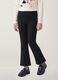Jeggings nero flare in cotone elasticizzato per bambina_1
