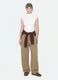 Beige cotton-blend baggy-fit jogger trousers_0