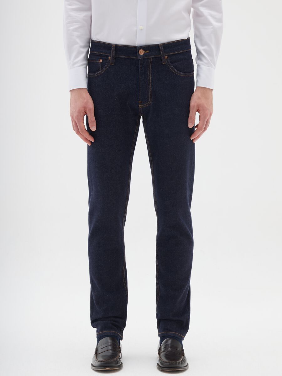Slim Blue Jeans in Stretch Denim_1
