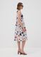 White sleeveless floral stretch-cotton dress, regular fit_2