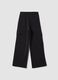 Pantaloni cargo neri culotte in puro cotone per ragazza_5