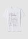 Wei&szlig;es T-Shirt aus reiner Baumwolle mit Print, Regular Fit_4
