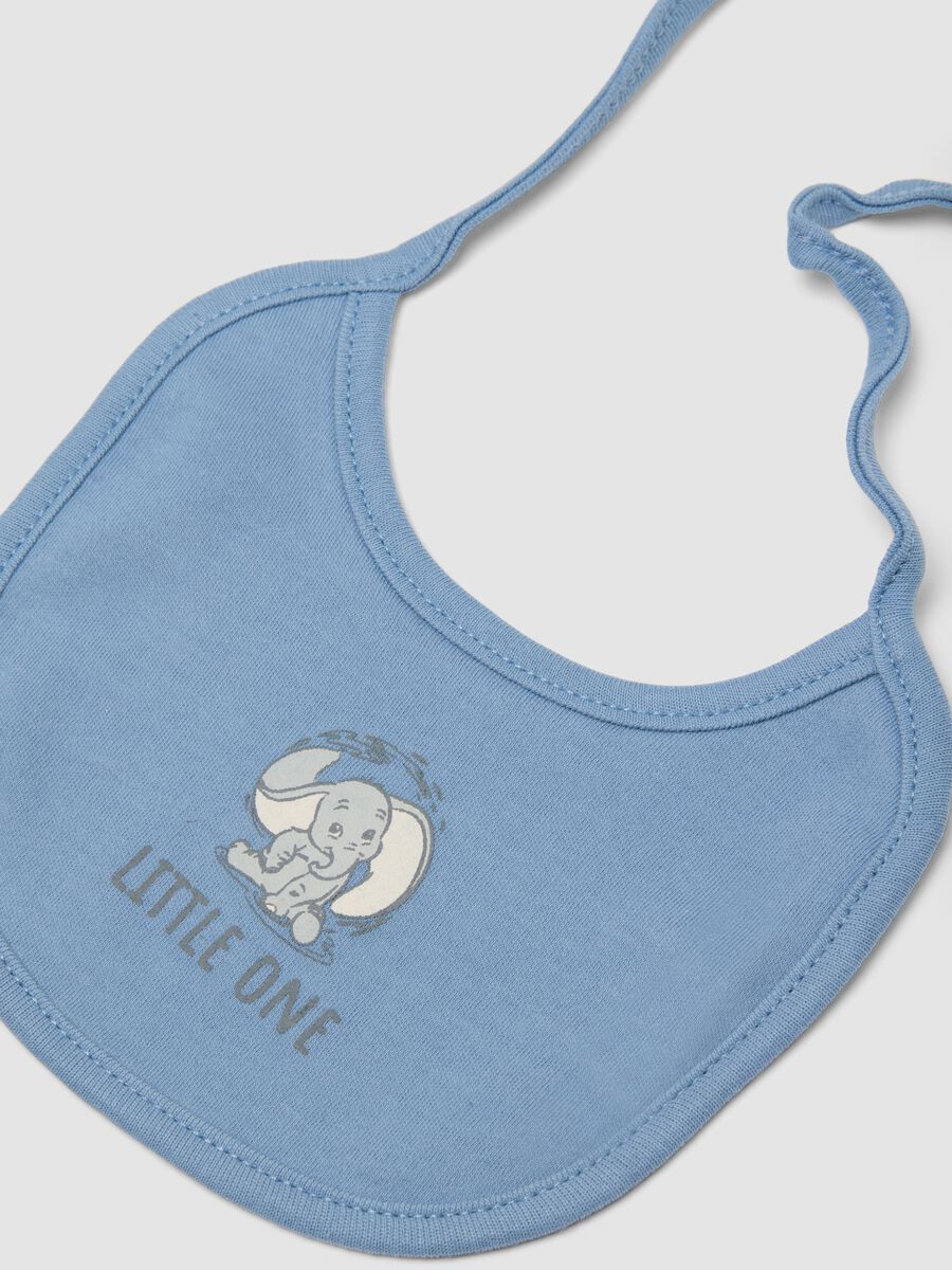Bipack di bavaglini azzurri e bianchi in puro cotone organico con stampa Disney_1