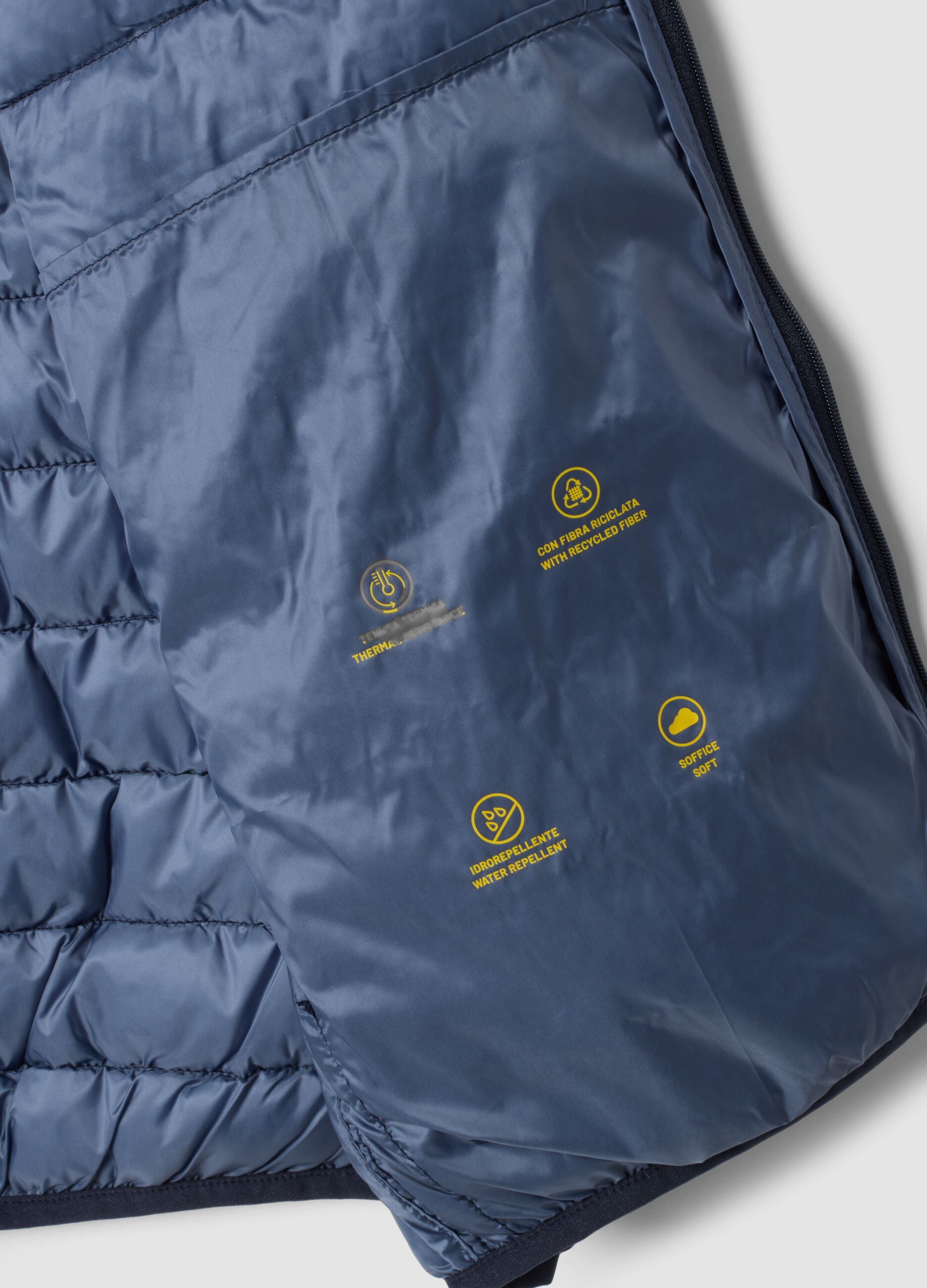 Blue Ultralight Padded Gilet with Zip