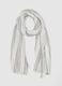 White pure cotton scarf with multicolour stripes_0