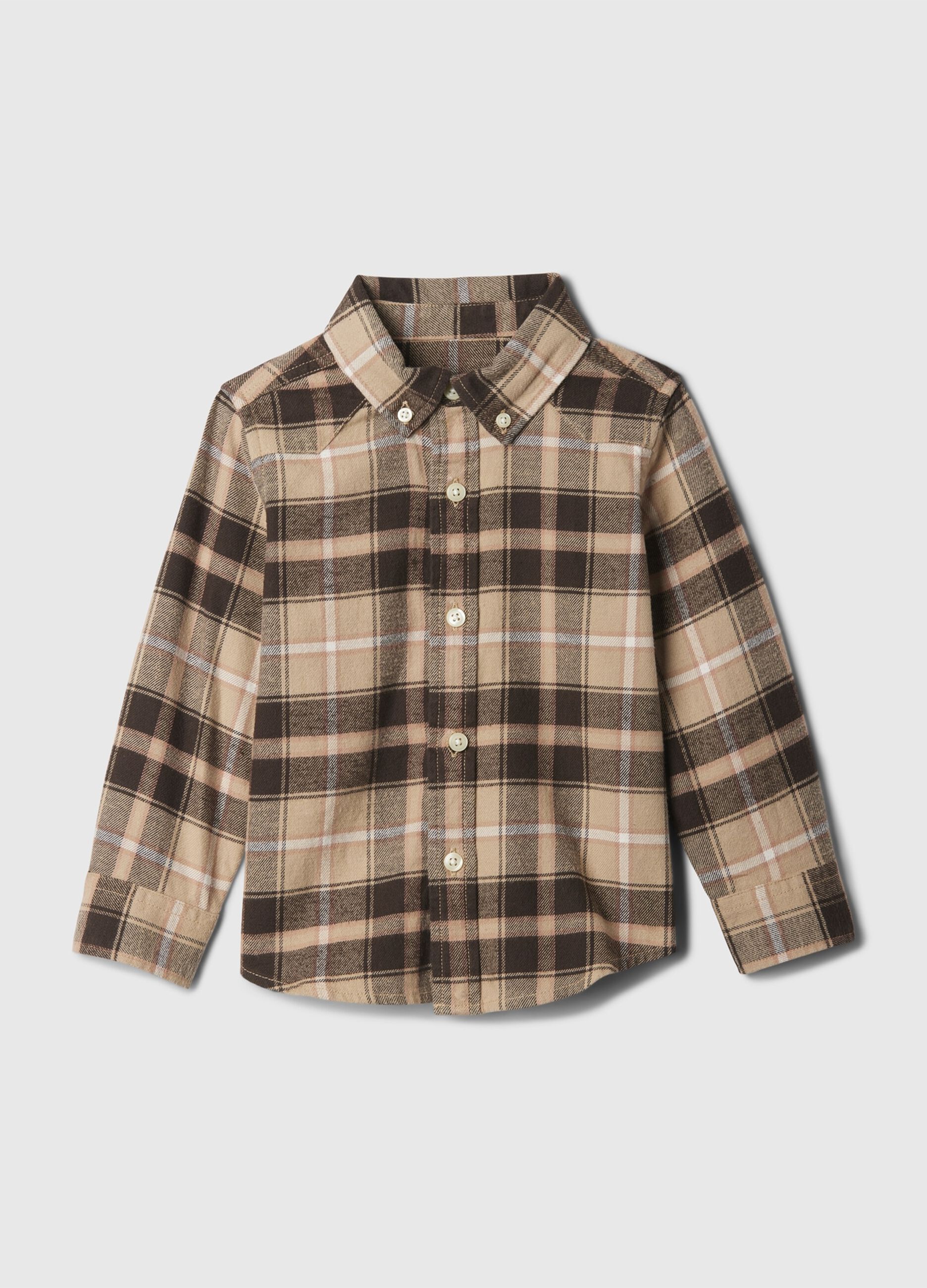 Flannel shirt with check pattern