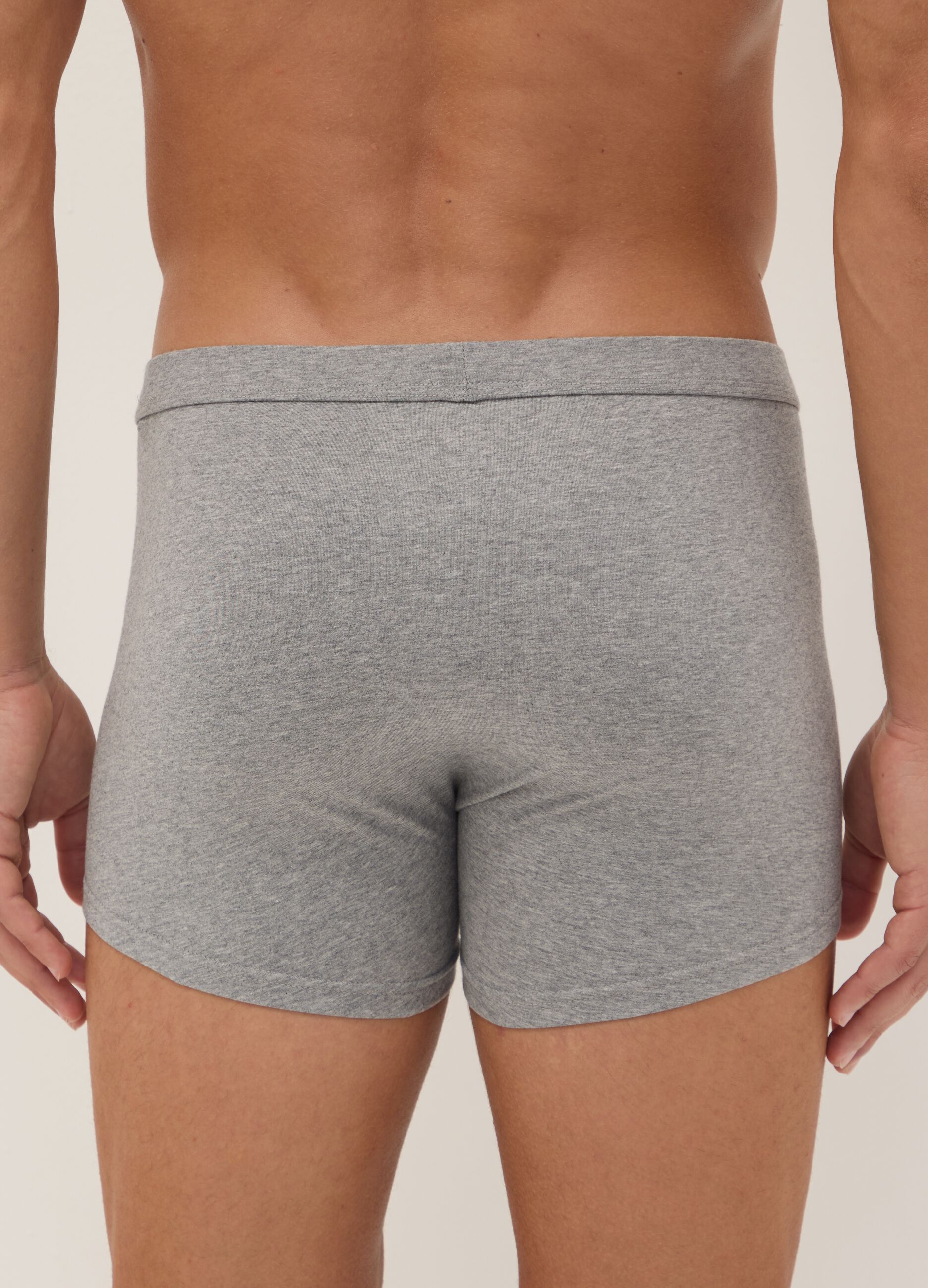 2-pack of grey stretch Supima cotton boxer shorts