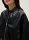 Girls' black bomber jacket with oversized fit_2