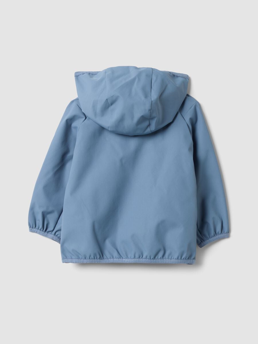 Blue hooded zip-up jacket, regular fit for boys_1