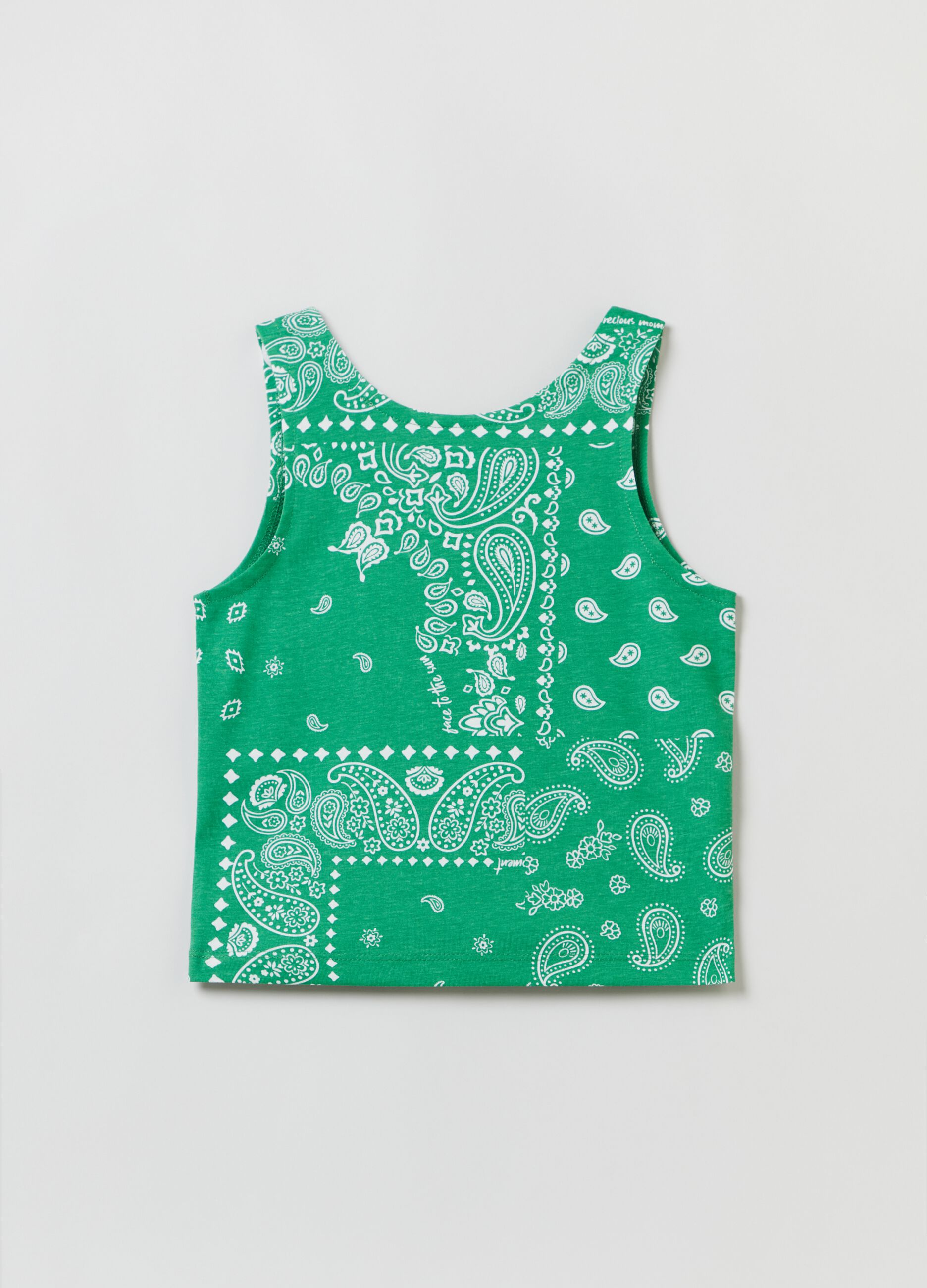 Cotton tank top with paisley print_2
