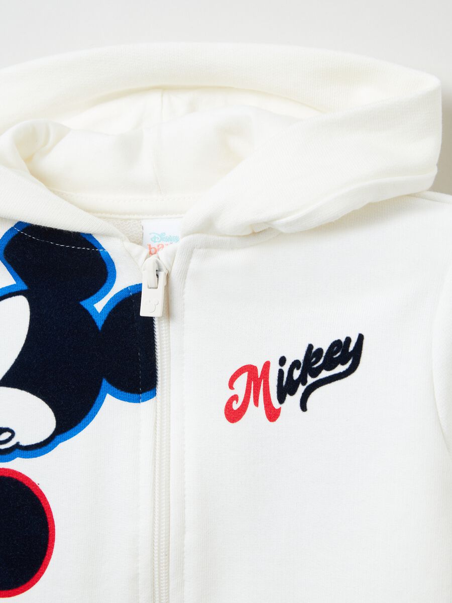 Full-zip sweatshirt with hood and Mickey Mouse print_2