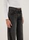 Girls' grey pure cotton wide leg jeans_2